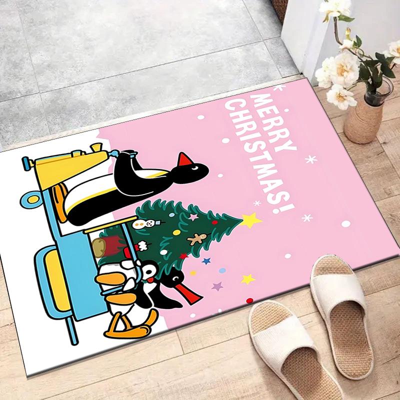 1pc Pingu Design Printed Area Rug Carpet for Bedroom Living Room Home Decor Rugs Mat Non Slip Mat Rug for Bedside