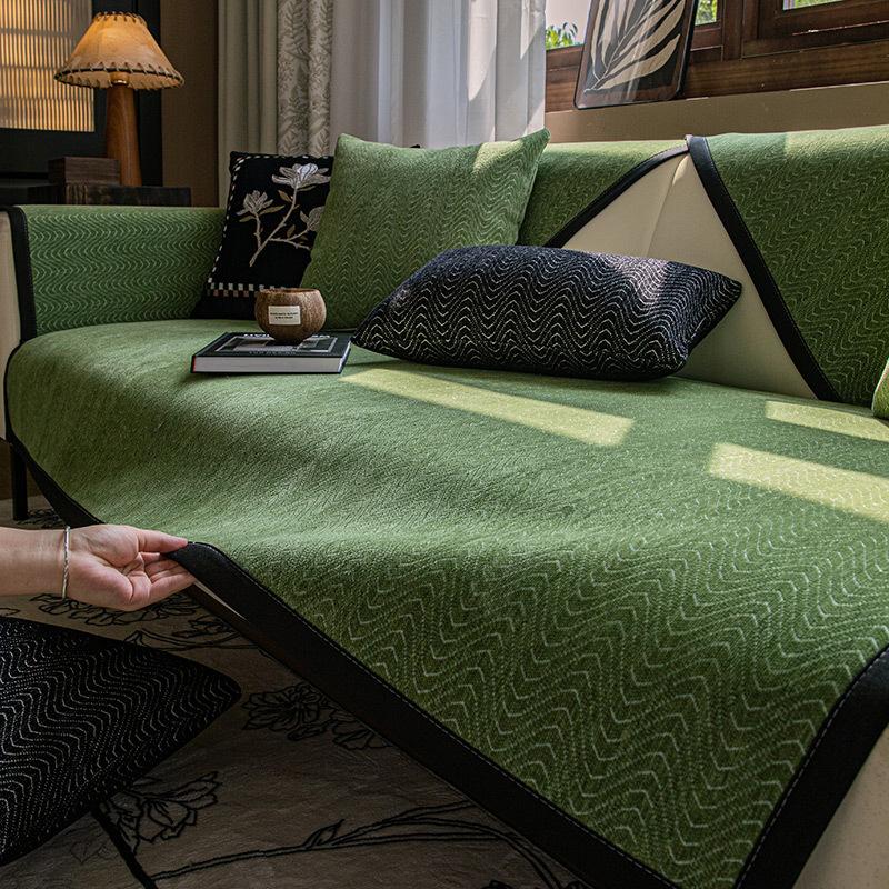 French Retro Sofa Cushion Universal In All Seasons  New Non-Slip Seat Cushion Advanced Sense Straight Row Sofa Seat Cushion Cover Cloth