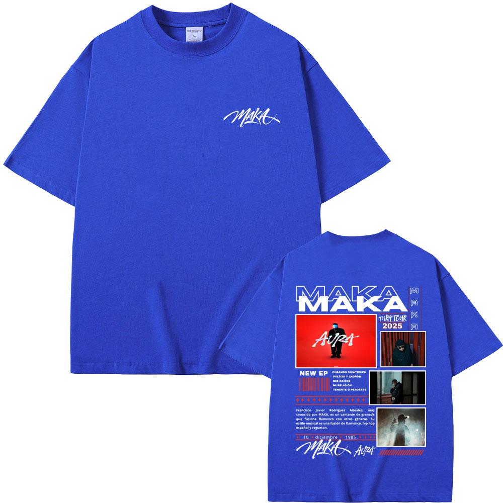 Rapper Maka Aura Concert Tour 2025 T Shirt Men Women Fashion Hip Hop T-shirt Men's Casual Cotton Short Sleeve Tshirt Streetwear