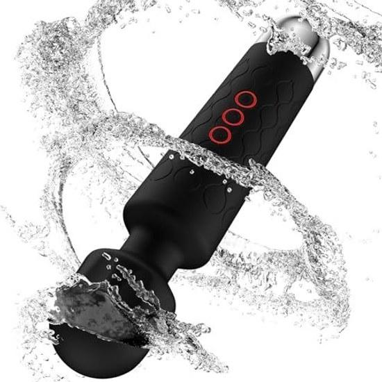 Newly Released Memory Function Ultra-Powerful Electric Massager 20 Vibration Modes + 8 Speed Levels Maximum 10000 RPM Silicone Material Waterproof