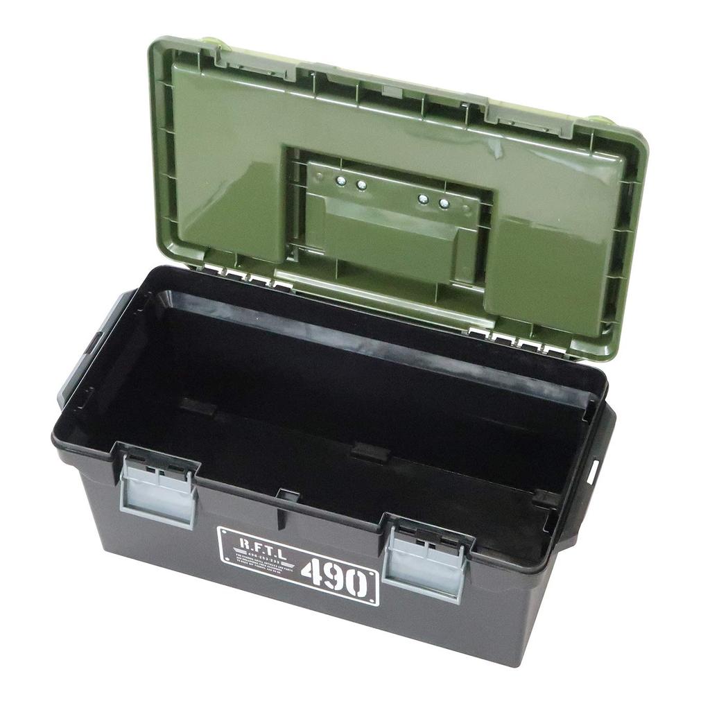 JEJ Astage X Series Roof Tool Box 490X, Black/Green, Disaster Preparedness, 17.5" W X 10.7" D X 9.7" H