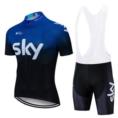 New Summer SKY Short-sleeved Overalls Cycling Suit Bicycle Men's Moisture-wicking Outdoor Clothes