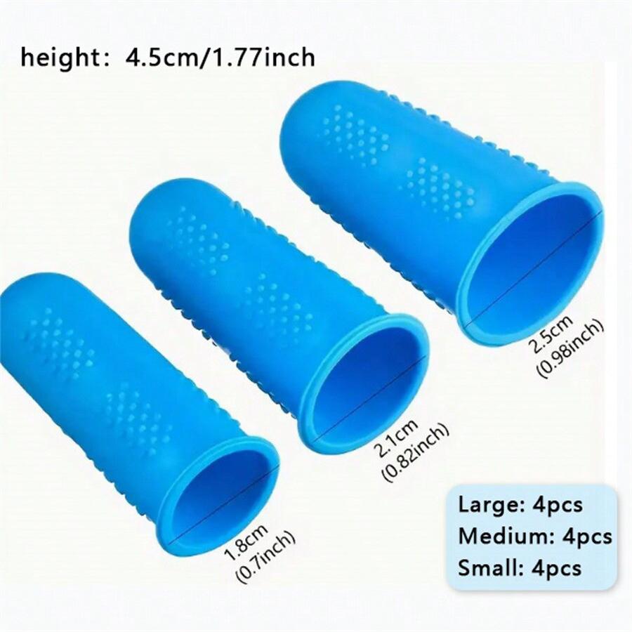 

12 шт. силиконовые накладки на пальцы для пистолета с горячим клеем, устойчивые к порезам, напальчники для приготовления пищи, кухонные принадлежности