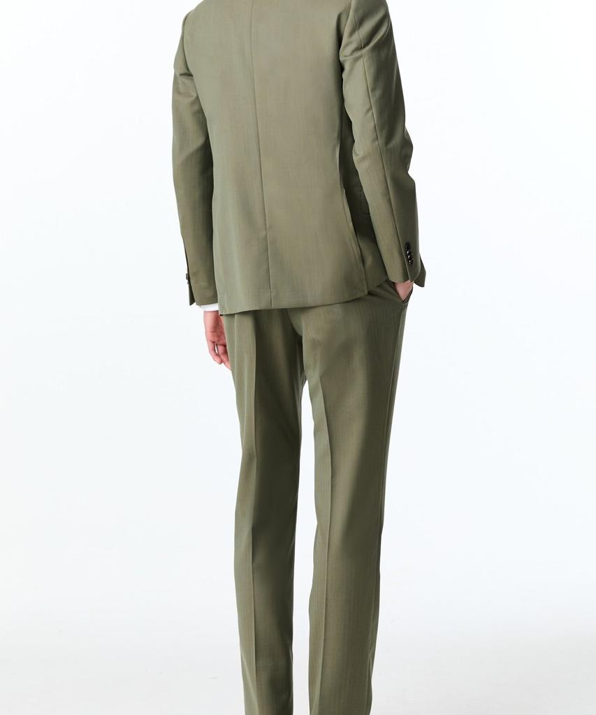 Man On The Boon [V.B.C] Herringbone Wool Single Jacket_Olive 4714151010
