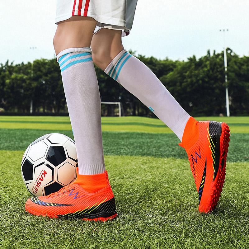 TF/FG High-Top Sports Training Football Boots Men Athletic Sports Non-Slip Cleats Sneakers Youth Kids Outdoor Grass Soccer Shoes