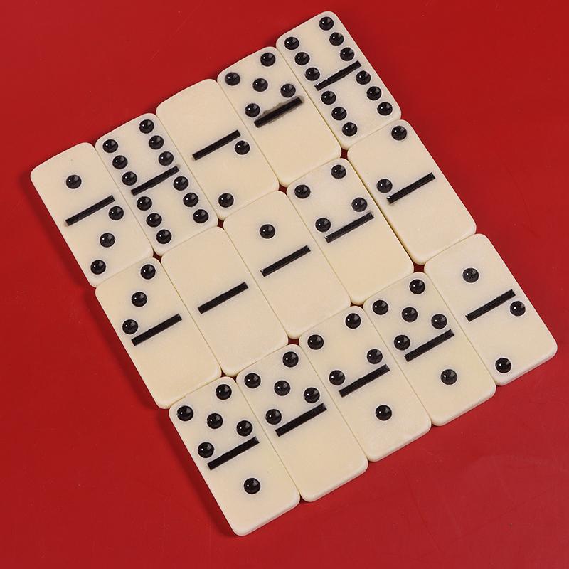 Domino Game Set With Box Melamine 28 Dominoes Tiles Gifts Professional Table Game Multifunctional For Family Game Decor