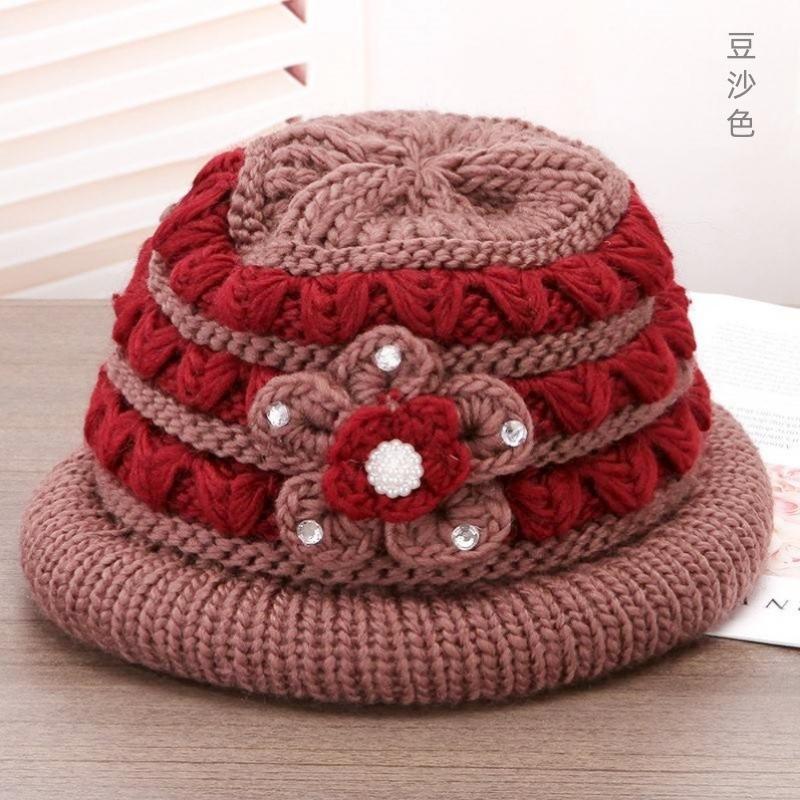 New Style Mom Hat for Women Winter Imitation Mink Fur Hat  Fashionable Leather Warm Hat  Middle Aged and Elderly Fur Tomb Cap Trend