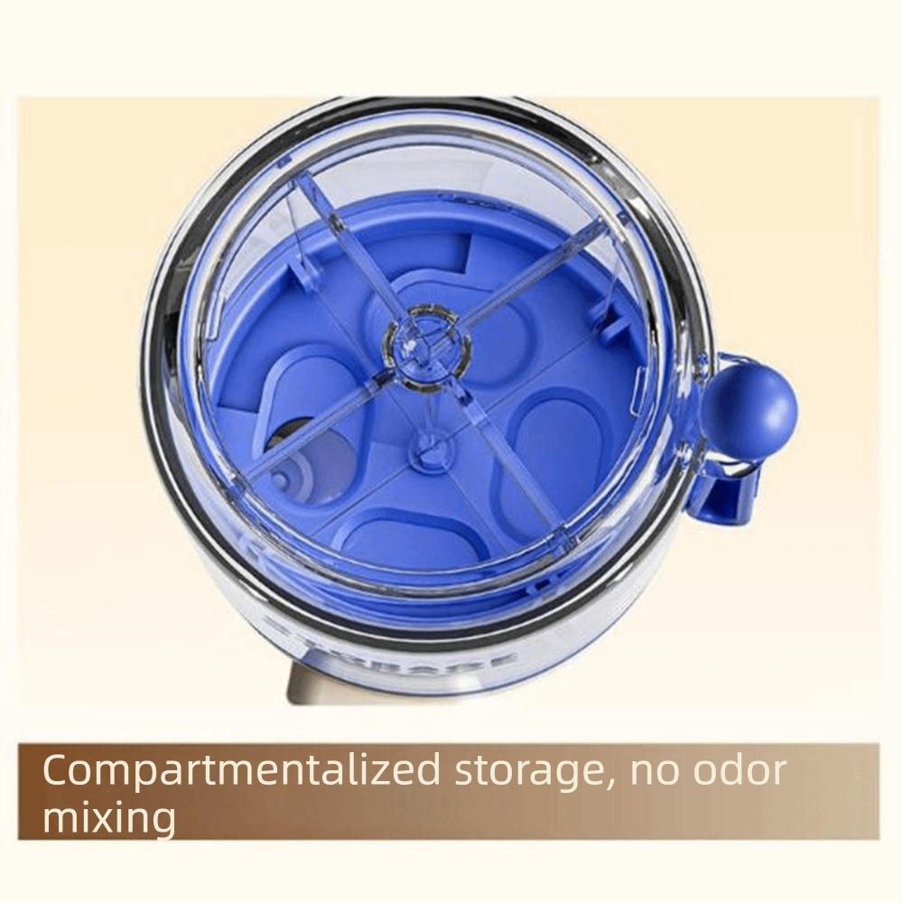 Large Capacity 4 Grids Pill Organizer Press Type Daily Pill Dispenser Office
