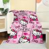1pc Hello Kitty Spring Floral Pattern Flannel Blanket - Seasonal Home Decor, Comfortable and Machine Washable, Suitable for All Ages, Ideal