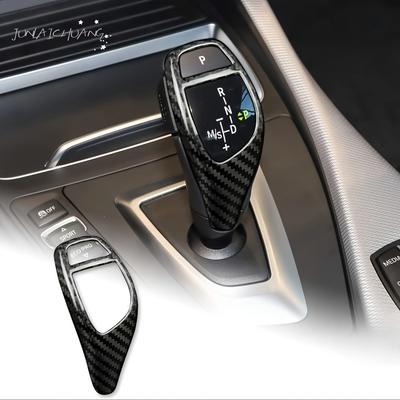 Kohlefaser Schalthebelknaufabdeckung für BMW F20 F21 F22 F23 F30 F32 F34 F35 F36 F06 F12 F25 F26 F15 F16 Premium Interieur mit Präzisionspassform & Stilvoll