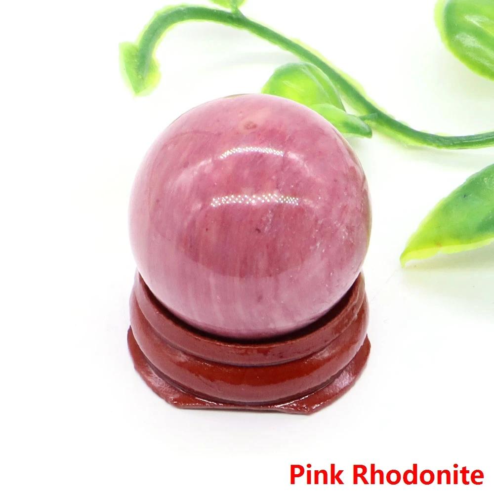 30Mm Crystal Ball Natural Reiki Healing Quartz Stone Globe Energy Gemstone Fengshui Sphere Wicca Chakra Massage Home Decor Gifts