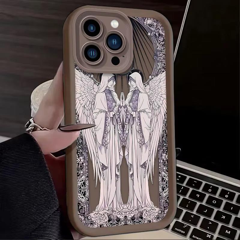Retro Goddess Punk Angel Phone Case For iPhone 17 Air 16 e 15 14 13 12 11 Pro Max Plus Mini SE 2020 2022 Funda Coque