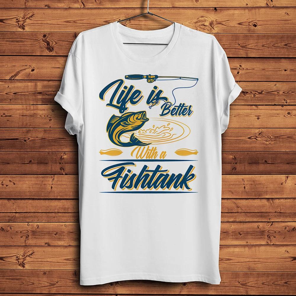 Fishing FisherUnisex Funny Vintage Lucky Fish T ShirtHomme Short Sleeve Oneck Casual TShirtUnisex Breathable Print Tee
