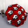 1pc Soccer Pattern Automatic Folding Umbrella - Compact 8-Rib Design, Durable Plastic & Iron, Lightweight for Outdoor Daily Use031