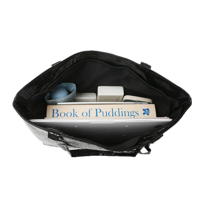 Bags Women's Large-capacity New Portable Shoulder Bags, Crocodile Pattern Fashion Women's Bags, Versatile Shopping Tote Bags