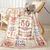 50th Anniversary Celebration Flannel Blanket-Soft and Suitable for Sofas,Beds,Offices,Travel,All Seasons,Great Gift for Holidays and Birthdays.