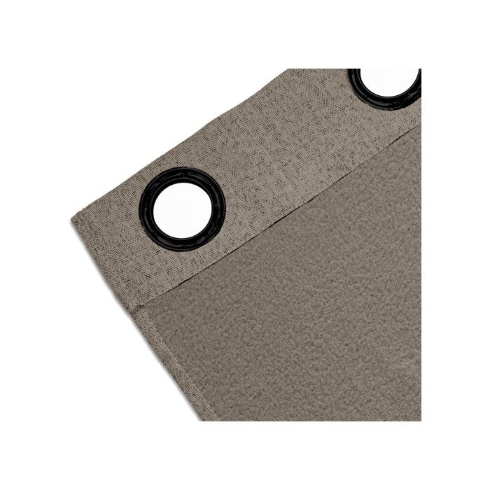 Insulating and 100% Blackout Eyelet Curtain 135x250 Cm ECLIPSE Taupe, by Soleil D'ocre