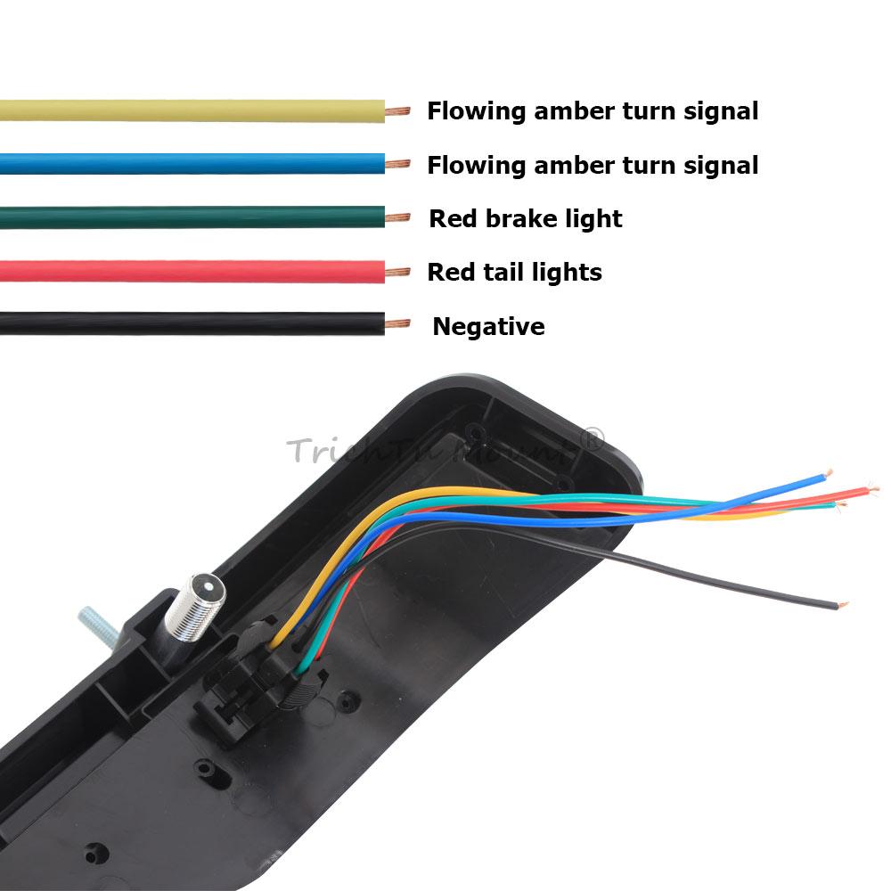 Motorcycle King Rear Trunk LED Light Tour Pack Brake Turn Signals Tail Lamp For Electra Glide Ultra Limited FLHTK 2014-2023