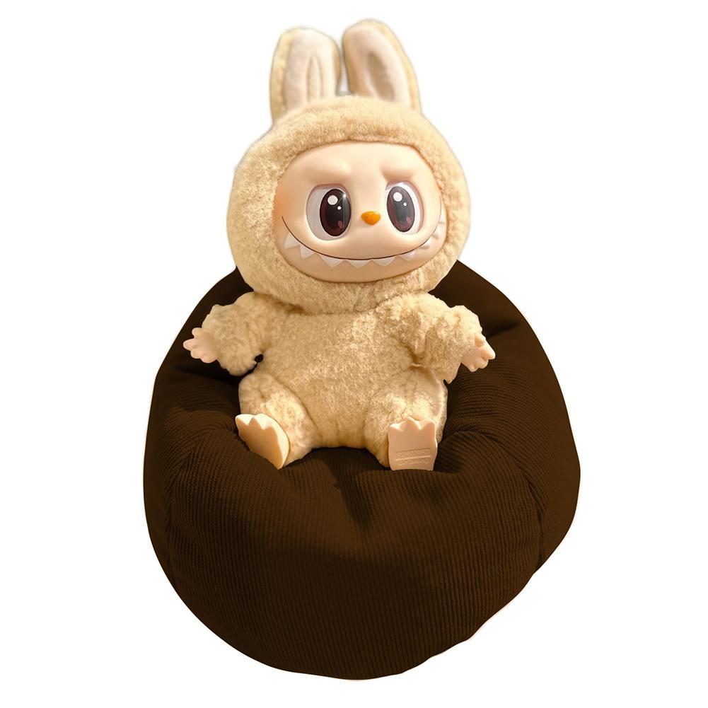 For Labubu Miniature Sofa with Pillow Furniture Mini Lazy Sofa with Pillow Miniature Decoration Doll Sofa Doll Room Decoration