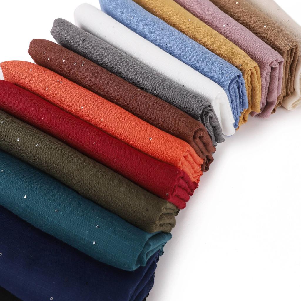 New Shiny Rayon Hijab Scarf For Woman Muslim Hijabs Shawls Cotton Linen Headband Fashion Long Wraps Female Islam Turban Scarves