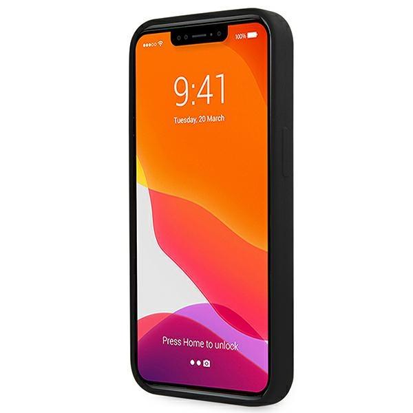 Guess Guhmp13Xlslmgbk Iphone 13 Pro Max6,7 Black/Czarny Hardcase Silikonowy Skrypt Złote Logo Magsafe