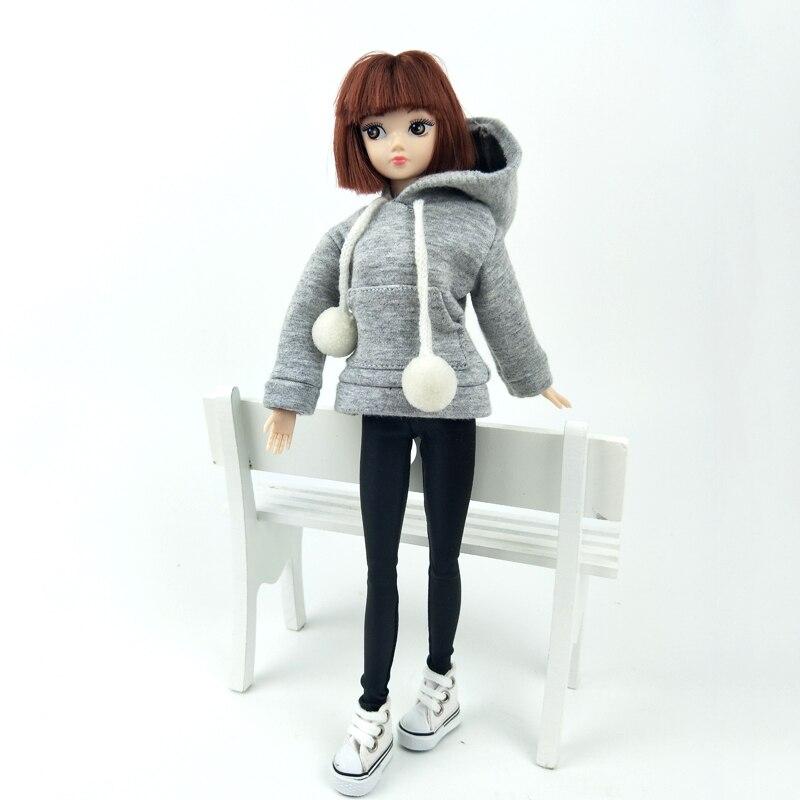 Gray Coat Sweatshirt For Barbie Doll Clothes For Barbie Doll Outfits 1/6 Dolls Accessories Kids Toy For Children Collection