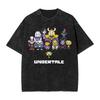Undertale Sans And Papyrus Mettaton Flowey Frisk T Shirts Washed TShirts Short Sleeve Oversize Tees Men Women Cotton Clothing