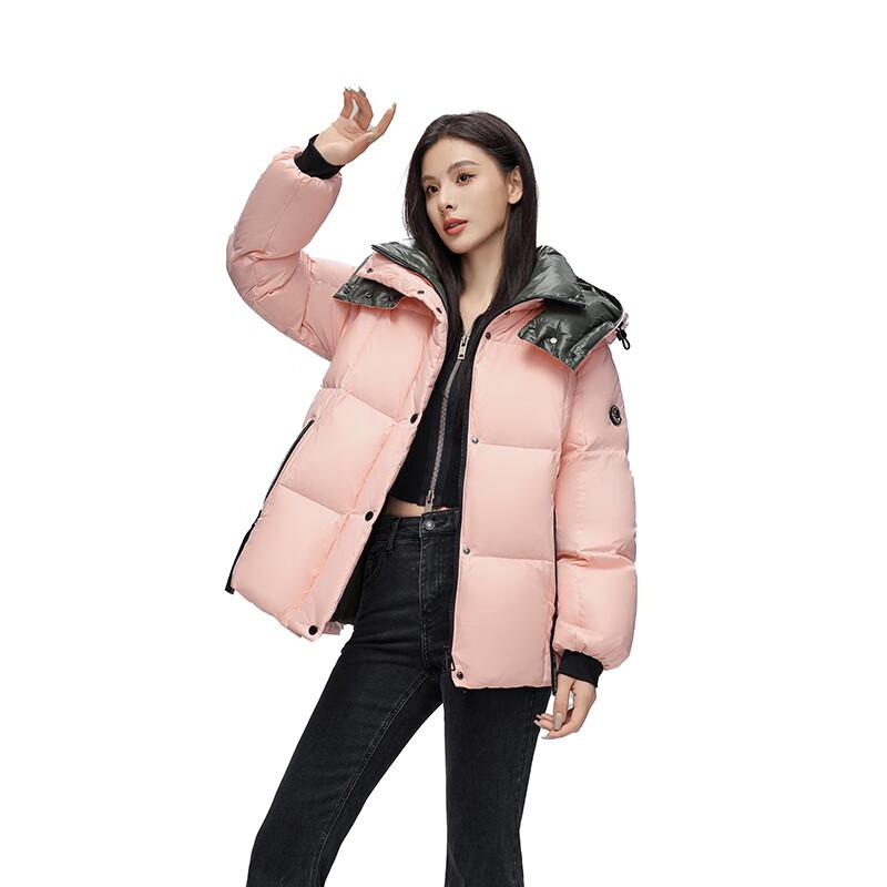 YAYA Women's 2024 Autumn/Winter Mid-Length Hooded Down Jacket