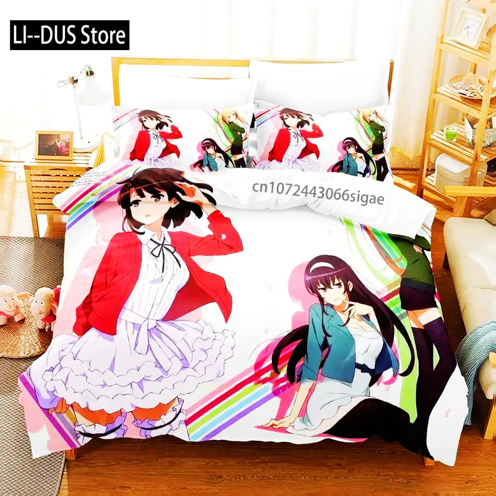 Anime Saekano How To Raise A Boring Girlfriend Bedding Set Boys Girls Twin Queen Size Duvet Cover Pillowcase Bed Boys Adult