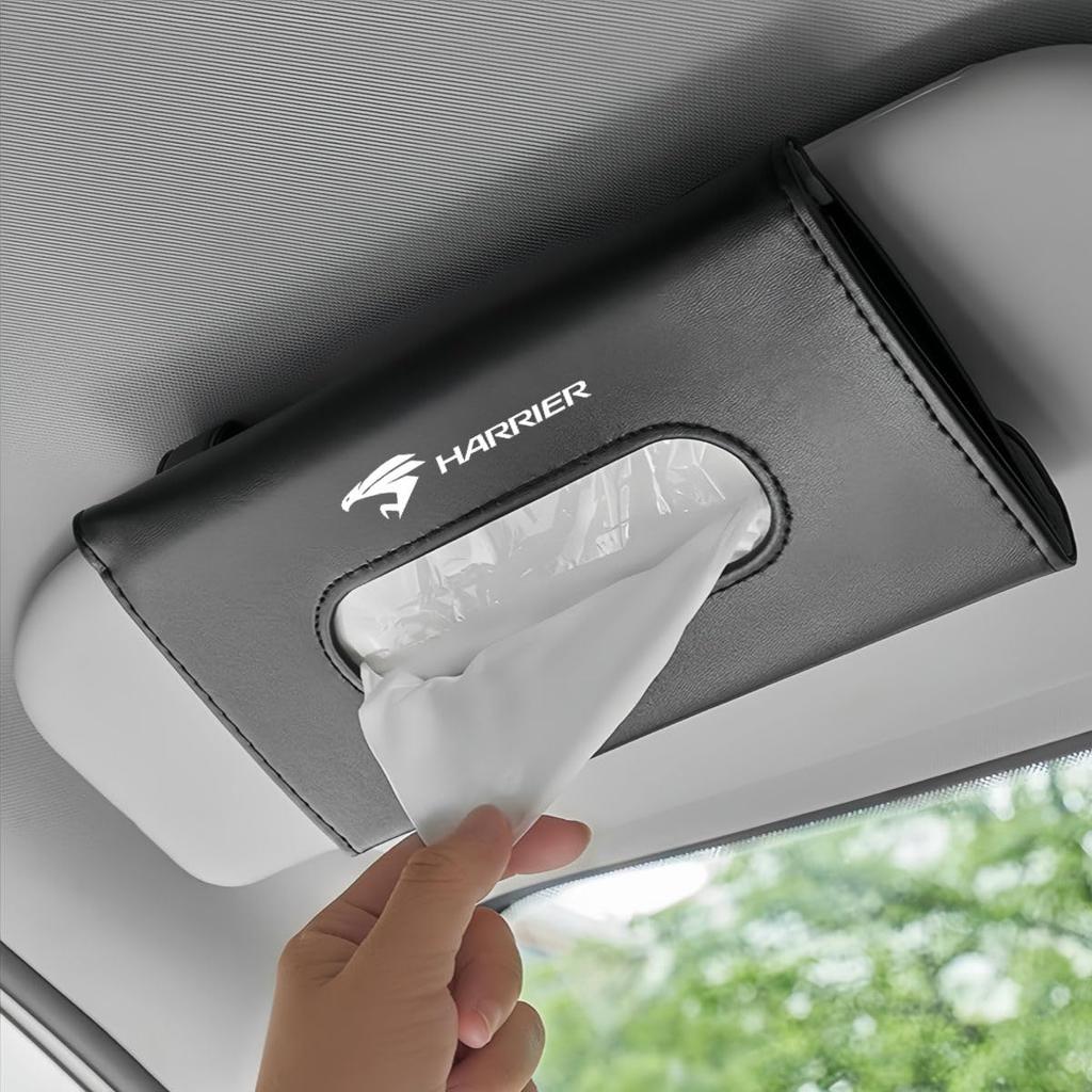 Car tissue case for Harrier 80 Slim Includes a tissue and sun visor Car interior accessory suitable for (60 series, series, S, G) - design. cover,