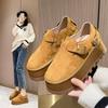 Large Size Thick Sole Heightening Women's New Autumn Trendy with One-pedal Single Shoes Women's Retro Women