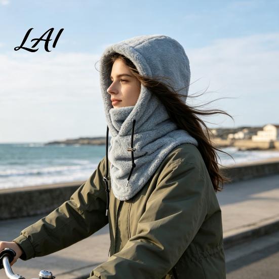 Motorcycle Riding Neck Warmer Balaclava Fleece Ski Mask Winter Windproof Arctic Velvet Thermal Face Cover Comfortable for Outdoor Sports Cycling
