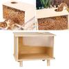 Hamster Hideout Box Wooden Sand Bath Sturdy Transparent Digging Accessory for Things for Hamster Playground