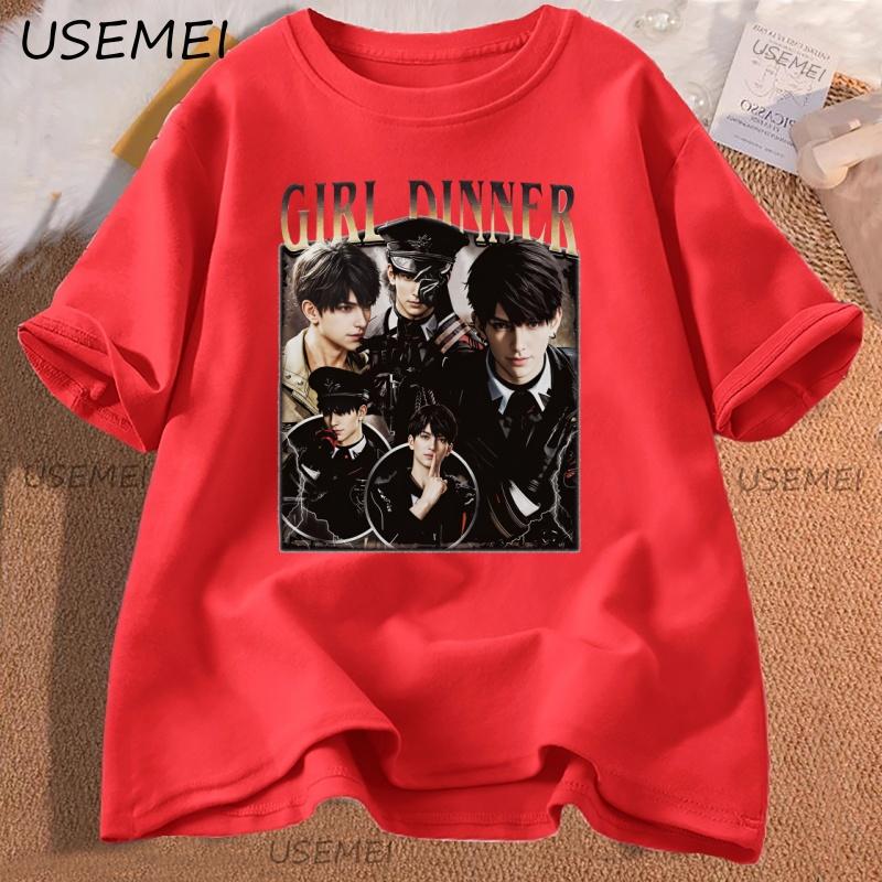 Love and Deepspace Graphic T Shirts Girl Dinner Zayne Tees 90s Vintage Cotton Loose Comfortable Tshirt Men Women Streetwear Tees S