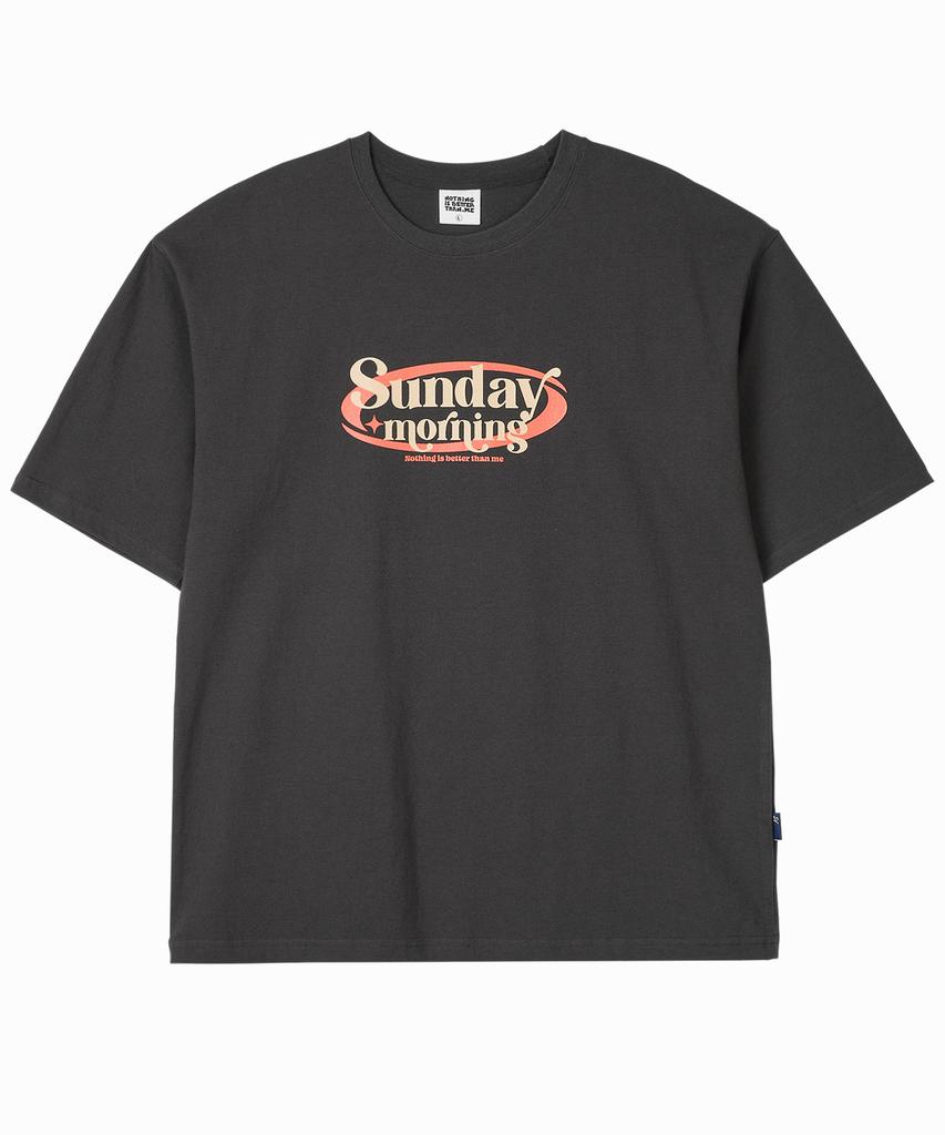 Nasttingijeubeleoldaenmi Sunday Morning Tee_Charcoal