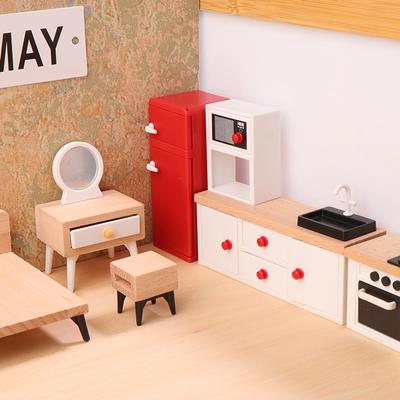 1 Τεμάχιο 1/12 Κουκλόσπιτο Μινιατούρα Έπιπλα Αξεσουάρ Προσομοίωση Μοντέλο Υπνοδωματίου Ξύλινο Ντουλάπι Διακόσμηση DIY