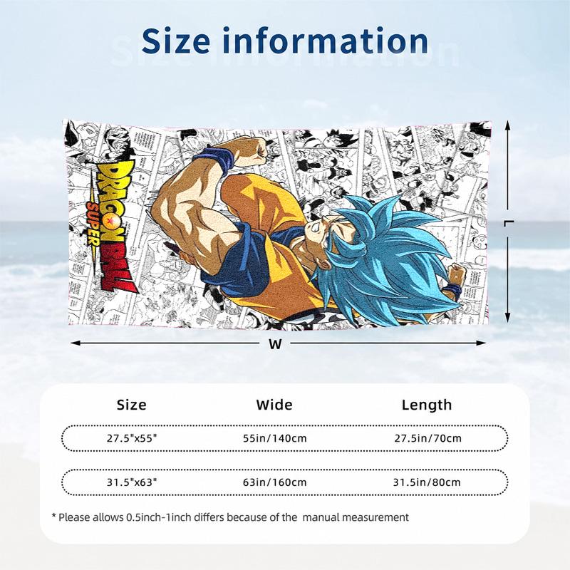 Dragon Ball Microfiber Beach Towel Quick Dry Sand Free Lightweight Beach Towels for Travel Swimming Camping