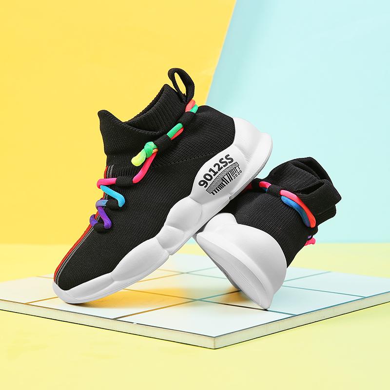 Nuove Scarpe per Bambini Ragazzo Ragazza Calzature Traspiranti Scarpe Sportive Casual Morbide per Esterno Bambini Scarpe da Ginnastica in Maglia Taglia 26-38