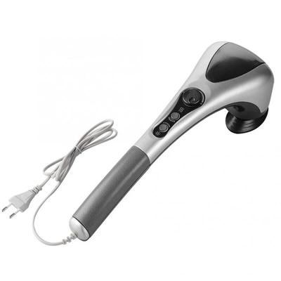 Martelo de massagem elétrico de cabeça dupla para costas e pescoço, velocidade variável, infravermelho, portátil, massagem de corpo inteiro para cuidados de saúde