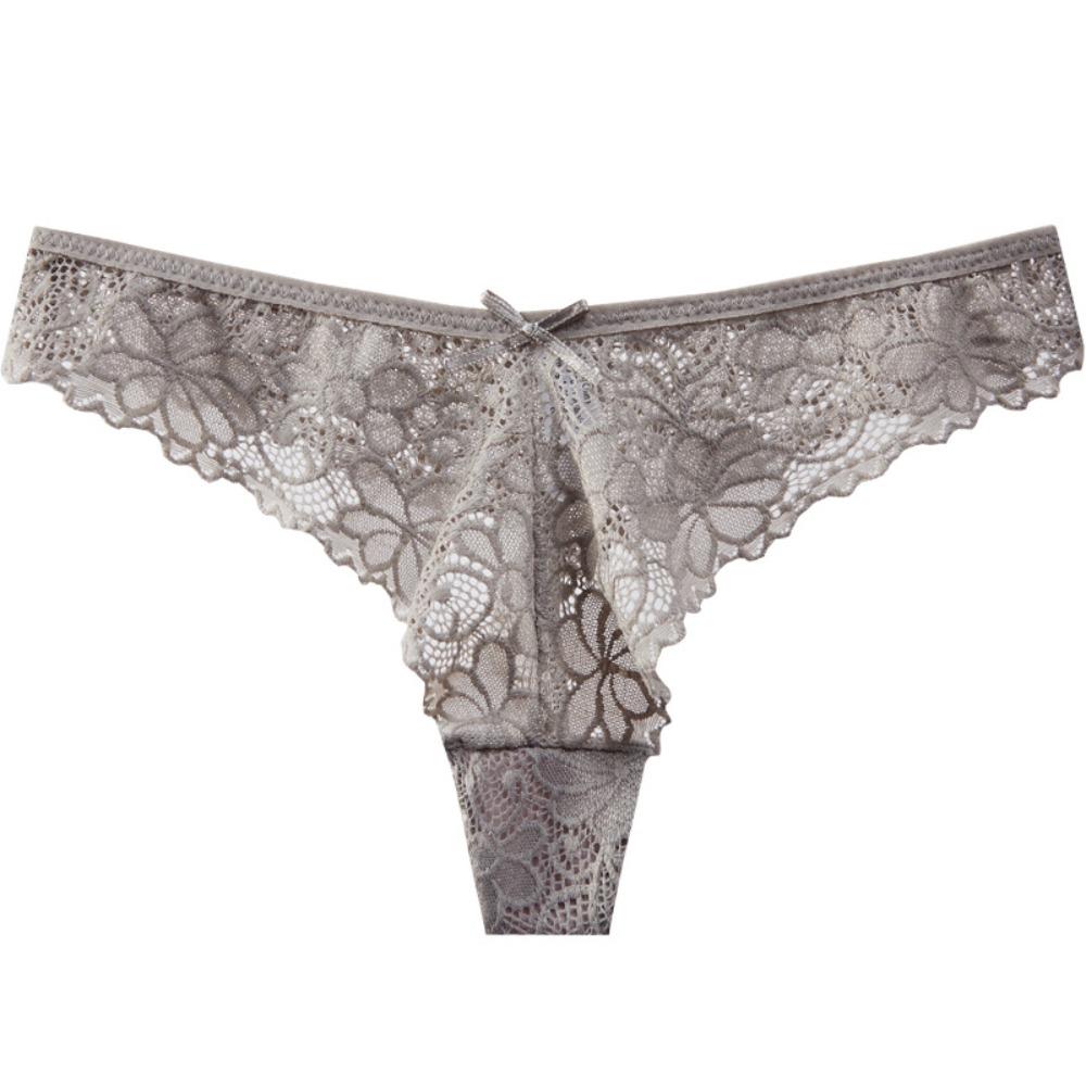 Bow Underwear for Women Low Waist Mesh Lace Briefs Fashion Lace Panties Lady