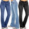 Europäische & Amerikanische Damen Ripped Low-Rise Schlagjeans