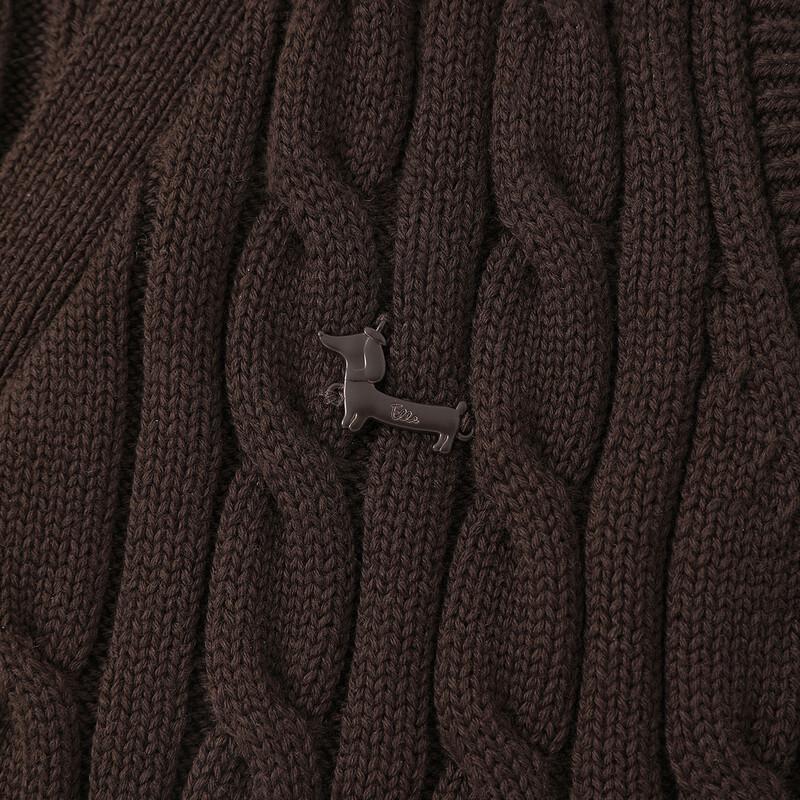 ELLE KIDS Girls' V-Neck Cable Knit Vest