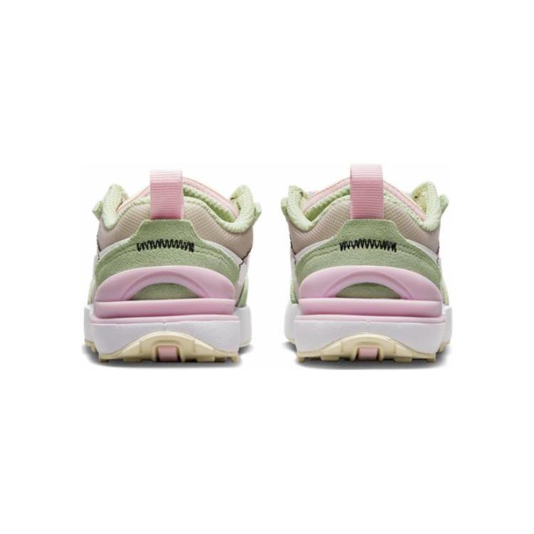Nike Waffle One Mesh Slip Resistant Cushioning Abrasion Resistant Low Top Toddler Shoes Green Pink Infant And Toddler DC0479-602