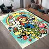 Super Mario Bros Full Crew Anti-Slip Floor Mat, Rectangular Carpet for Bedroom & Game Zone