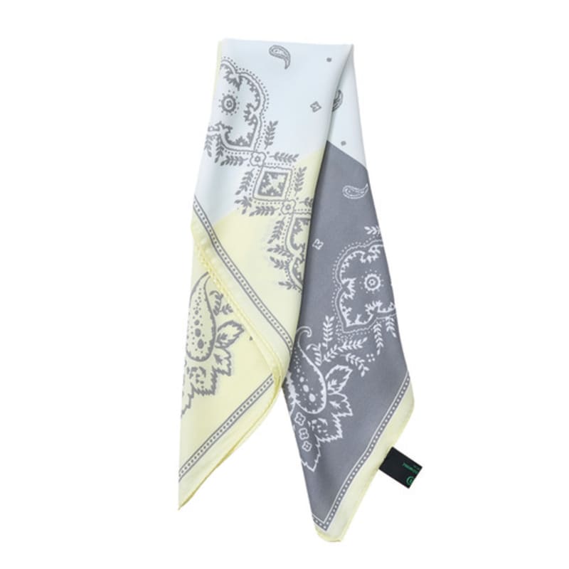 DOYOUKNOWMC ALL SEASON Square Paisley Yellow Petite Scarf