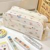 Winter Pattern Multi-Layer Pencil Case: Cute, Large Capacity, Multi-functional Stationery Bag for Students