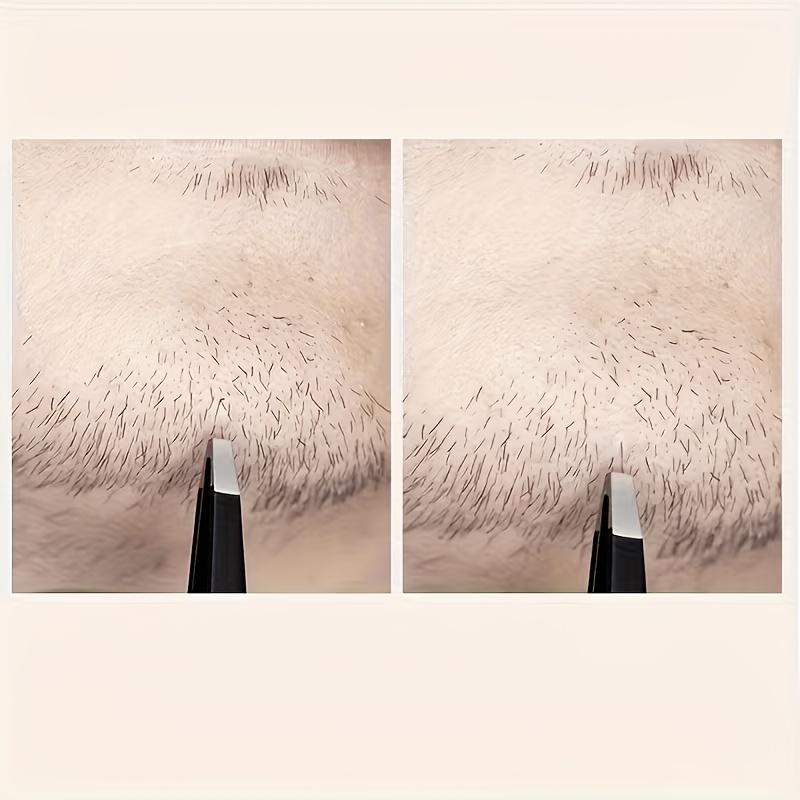 3pcs High-Quality Stainless Steel Eyebrow Tweezers Hair Removal Tweezers Specialized for Beard Plucking Slant Tip Eyebrow Clip