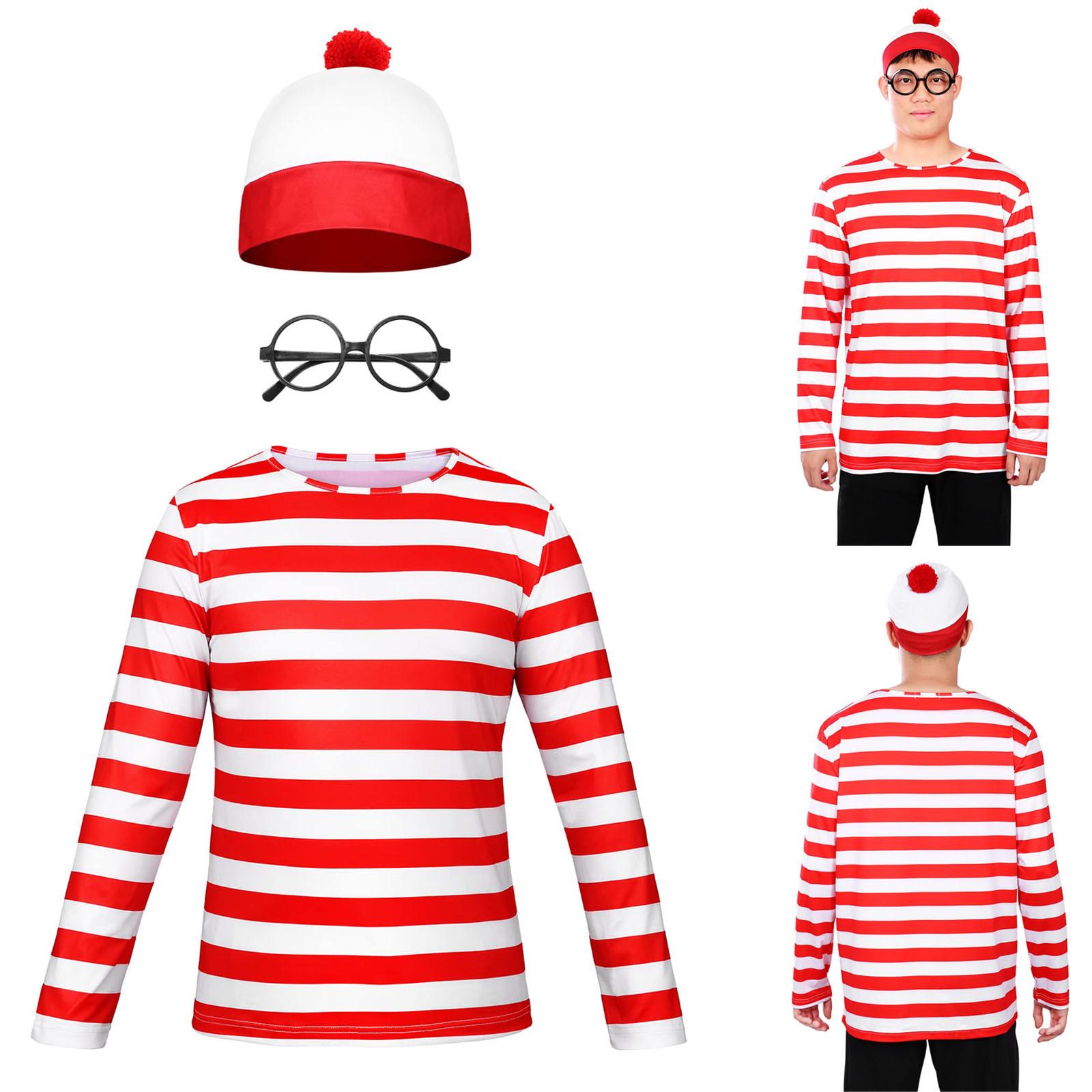 

Рождественский костюм Ramidos в красно-белую полоску для взрослых, женский и мужской рождественский костюм для ролевых игр