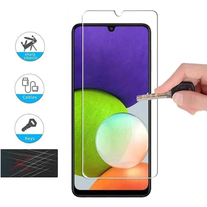 1 Coque de protection Noir + 2 Verres trempé pour Samsung Galaxy A22 5G avec Stylet Toproduits®