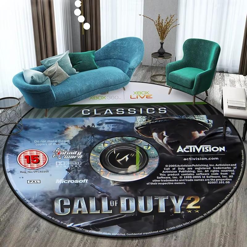 Game Shooting Call CD Round Carpet Rugs Camping Picnic Mats Flannel Carpets for Living Room Decoracion Exquisite Rugs INS